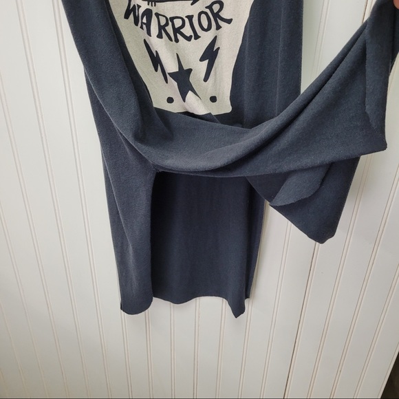 Gypsy Warrior Dress Tank Tunic Pajama Size M L Black Logo Graphic Side Slit Hem - Picture 6 of 7